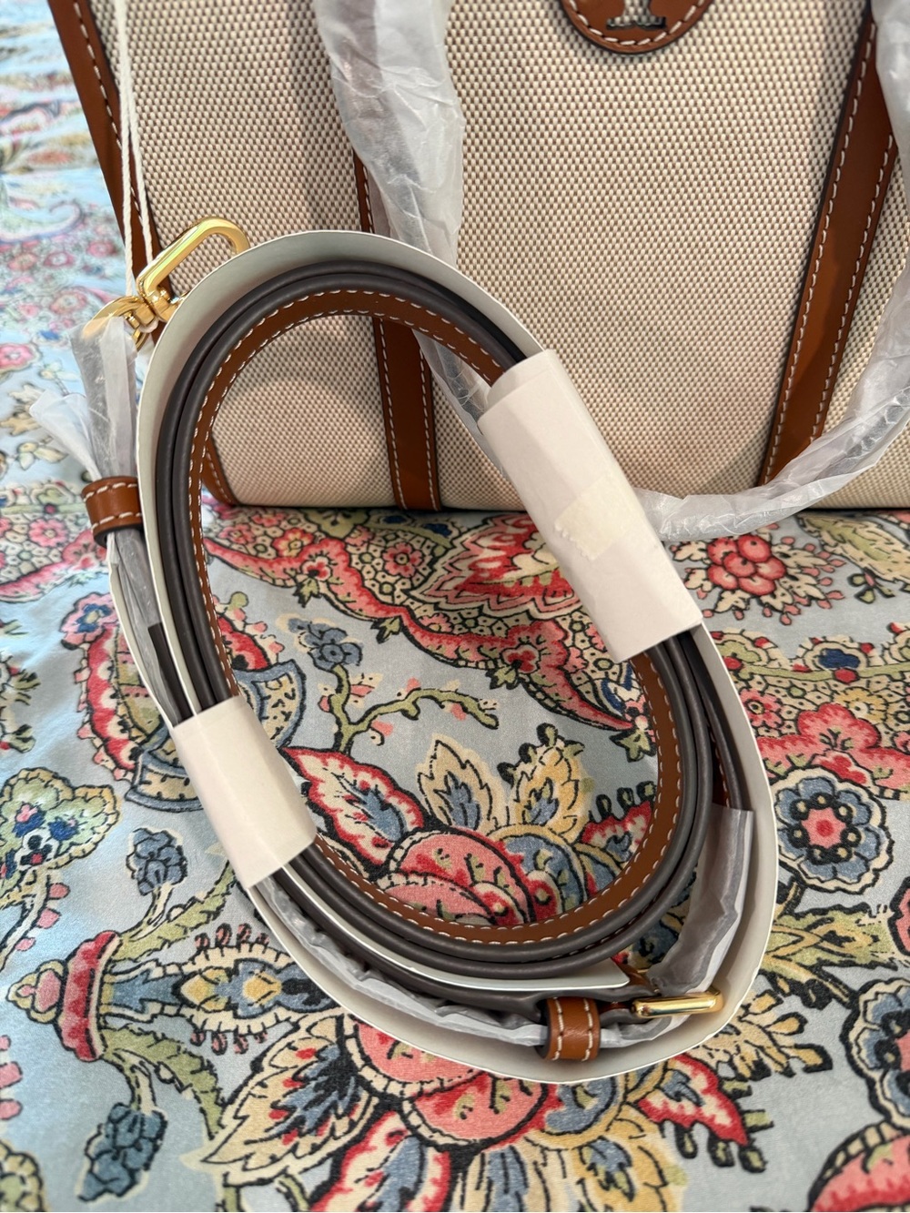 NWT Tory Burch Blake Canvas Small Tote - Picture 11 of 12